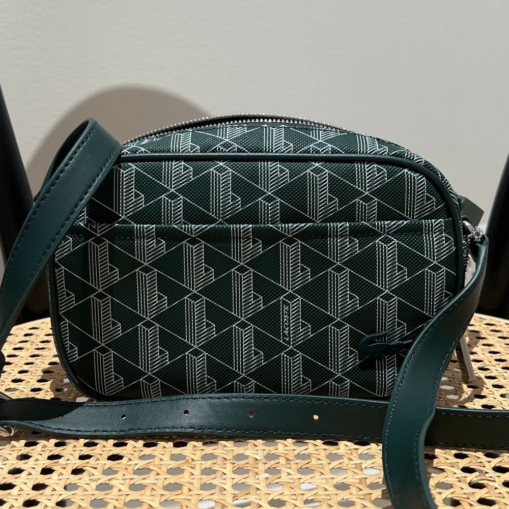 Lacoste Monogram Slim Crossbody - Hunter Green